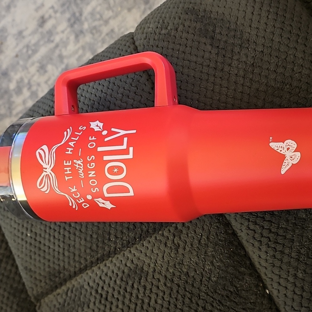 Dolly Parton 40 Oz Steel Tumbler with Handle